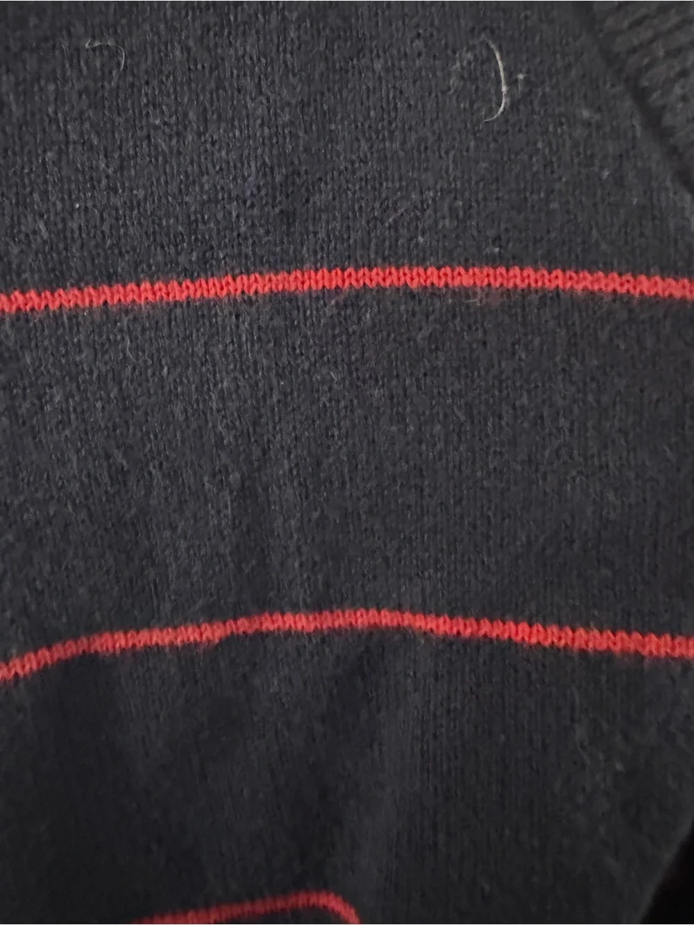 H&M Navy Cardigan with Red Stripe Detail